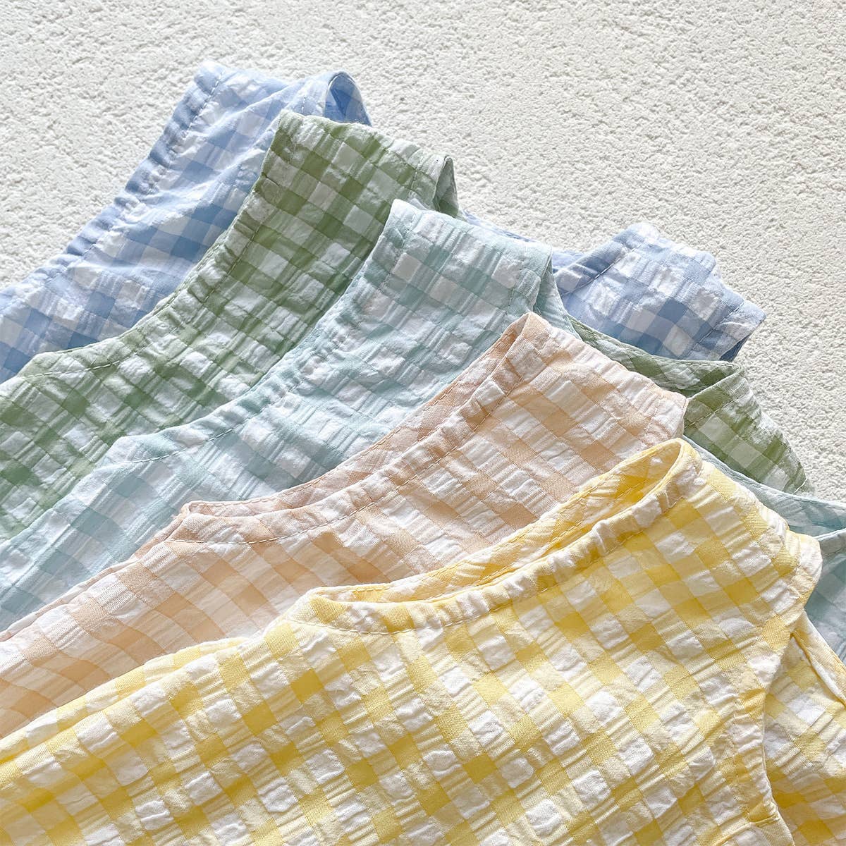 Checkered Sleeveless Romper for Baby Boy