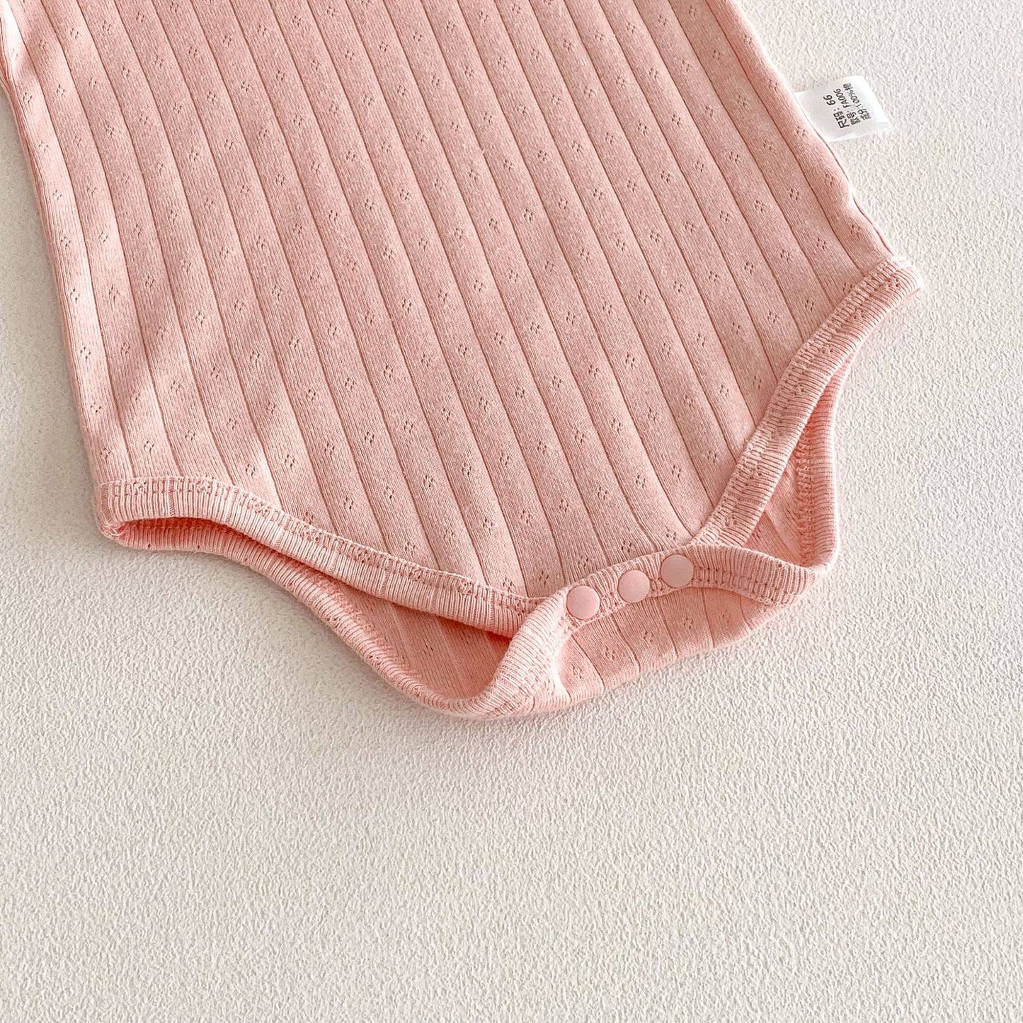 Baby Onesie Short Sleeve Ruffle Collar Ribbed Knit